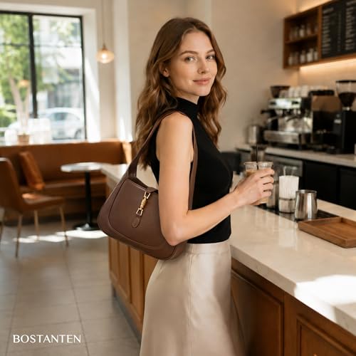 Image of BOSTANTEN Shoulder Bag for Women Designer Lightweight Leather Purses