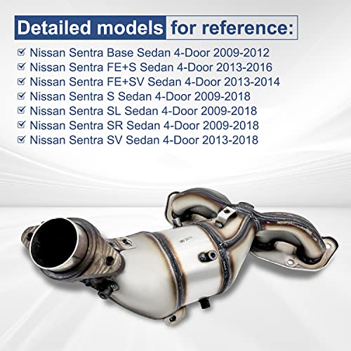 Loftmarte 14002-3Sr0A Catalytic Converter Compatible With Nissan Sentra L4 1.8L 2013-2018 For Nissan Sentra L4 2.0L 2009-2012 Replace Part# 14002Zj60A 327-50525 327-59671 #TOP3
