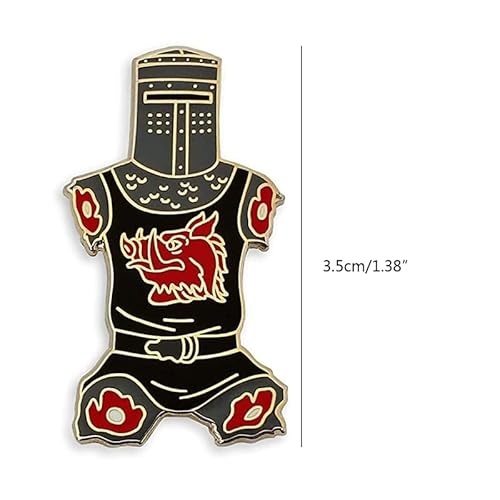1 peça Black Knight Just A Flesh Wound Lapel Pin The Sy Graal Badges for Women Men Clothes Bag Pin D