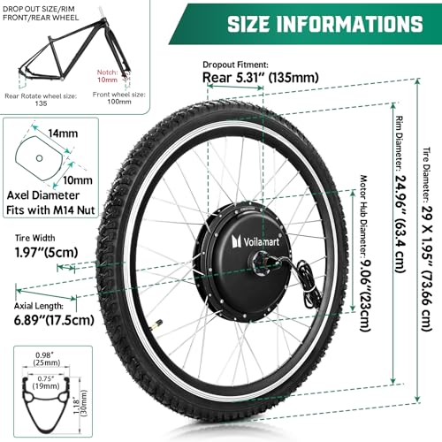 Voilamart 1500W Rear Hub Ebike Conversion Kit