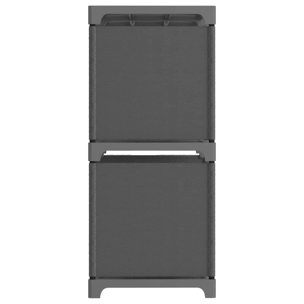 Scaffale a cubo con 5 scomparti, in tessuto, grigio, 103 x 30 x 72,5 cm | Scaffale leggero con telaio in acciaio per soggiorno e camera da letto, offre spazio flessibile per libri e decorazioni.