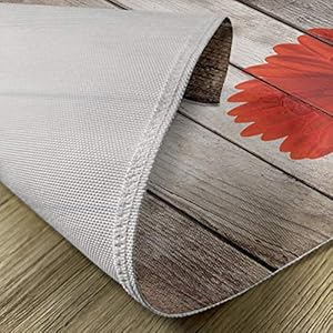 Lunarable Rustic Place Mats Set of 4, Flower Red Dahlia on Foreground of Murky Featured Dated Wooden Board Retro Art Print, Washable Fabric Placemats for Dining Table, Standard Size, Brown Lunarable Rustic Place Mats Set of 4 Flower Red Dahlia on Foreground of Murky Featured Dated Wooden Board Retro Art Print Washable Fabric Placemats for Dining Table Standard Size Brown