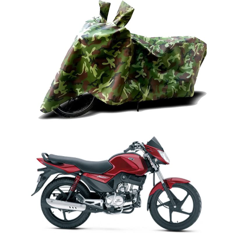 Image of 100% Water Resistant Bike Scooty Two Wheeler Body Cover Compatible for Mahindra Stallio 110 /UV-Rays /Heat Protection /Birds Dropping /Scratchproof /Dust Proof /Waterproof /All Varient[Green MJ]