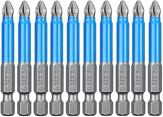 Saipor 10pcs PH2 Magnetic #2 Phillips Screwdriver Bit Set Hex Shank Phillips Head Drive Bit Cross Anti-Slip Screw Driver Power Drill Bit Screwdriving Bit for Electric Hand Screwdrivers|PH2 X 65mm