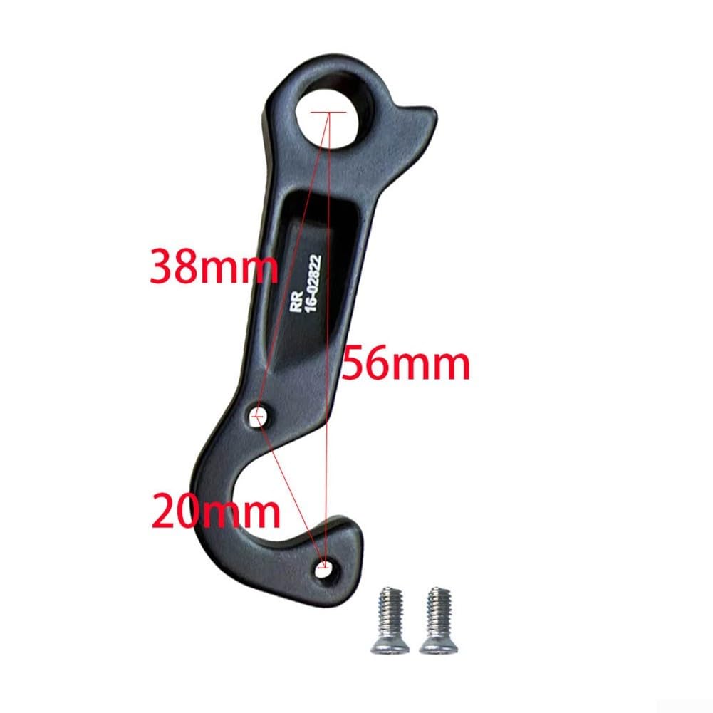 Percha de cambio trasero de aleación de aluminio para bicicleta con distancia de agujero de 56 mm, diseño ligero compatible con Cube Axial 10151 SL 16-02822 Agree C: 62, negro