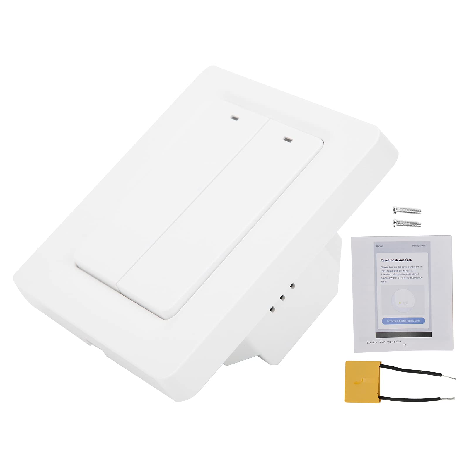 KANASI Interruptor de luz WIFI, interruptor de control remoto universal unipolar inalámbrico para automatización de iluminación del hogar inteligente