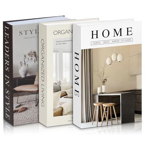 3 Stück Deko Bücher Set Faltbare Coffee Table Book Fake Bücher Deko für Bücherregal Kreativer Stockholm Style Room Decor Zimmer Deko Aesthetic für Couchtisch Book Büro Coffee Table