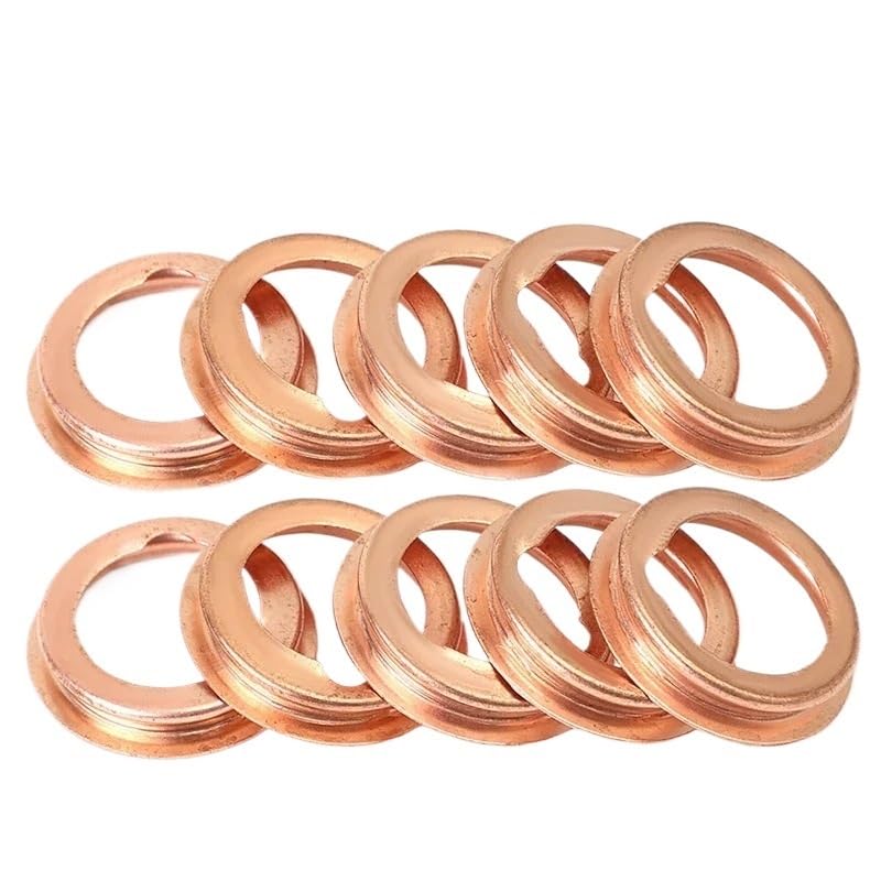 Car Oil Drain Gasket Drainage Bolt Pad Copper Oil Drain Plug Gasket Auto Replaceable Accessories 11026-01M02(200pcs)