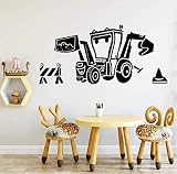 Sticker mural décoration murale moderne dessin animé chariot élévateur PVC art mural accessoires salon 30cmx64cm