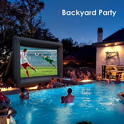 Pantalla de proyección inflable de 200" para cine en casa exterior e interior 2