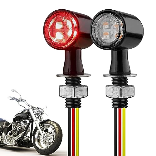 direção dianteiros para motocicleta, 2 peças luz indicadora seta traseira para motocicleta, volta co