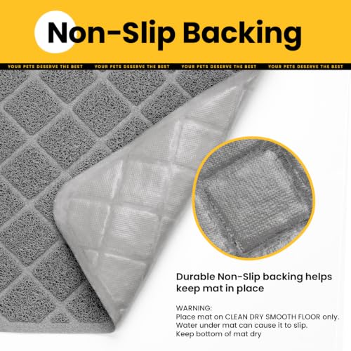 Image of Conlun Cat Litter Mat Litter Trapping Mat, 24 inch x 17 inch Charcoal