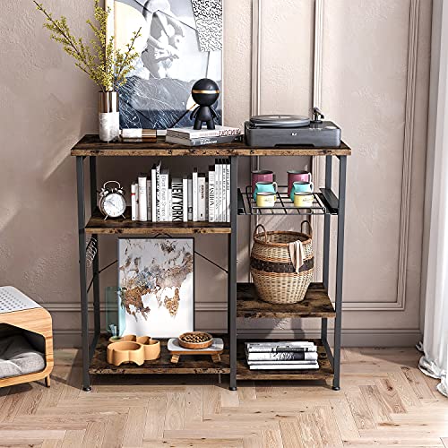 ODK Kitchen Bakers Rack, Utility Storage Shelf Microwave Oven Stand, 3-Tier+3-Tier Coffee Bar Table with 10 S-Shape… - Image 7
