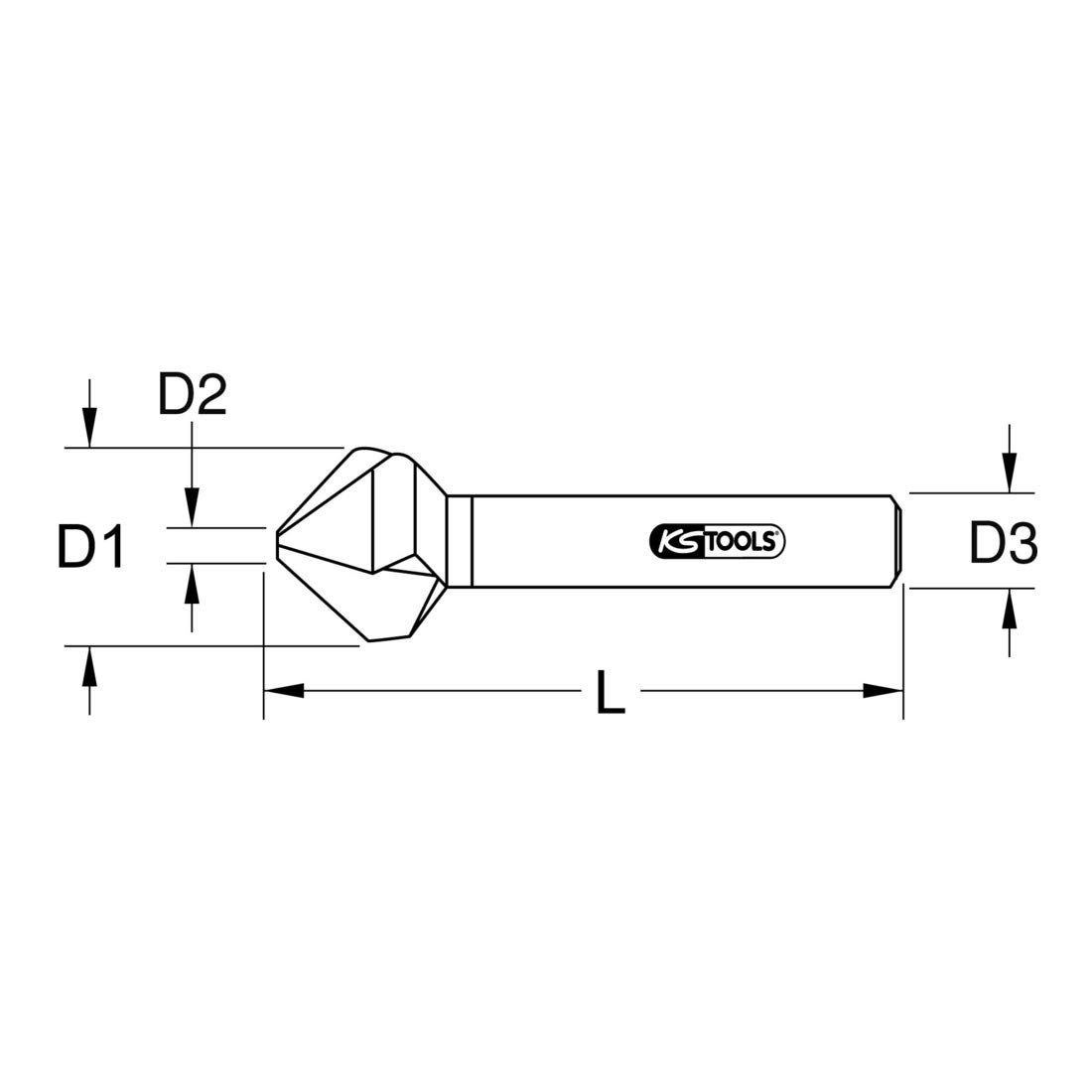 HSS Cone and deburrer, 120°,8,3mm