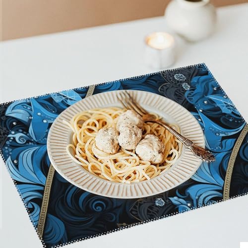 Sets de table de cuisine 45 x 30 cm contre taches et chaleur