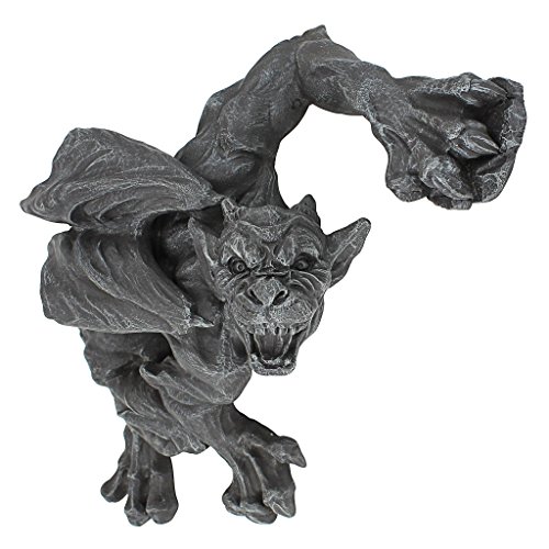 Design Toscano Slither And Squirm Gargoyle Wall Sculpture, 17 Inch, Gray Stone Finish #TOP7