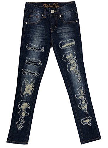 Fashion2Love Girls Kids Stretch Pockets Skinny Denim Jeans Or Shorts (MLG1)