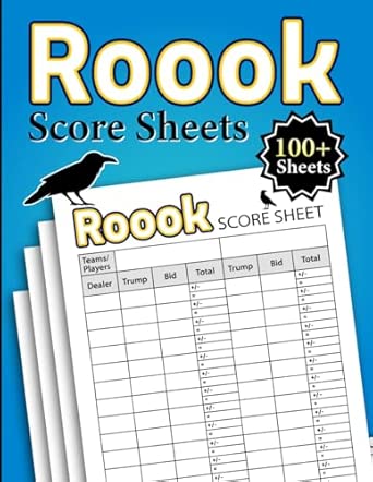 Roook Score Sheets: Score Record Book for Roook Card Games – Keep Track ...