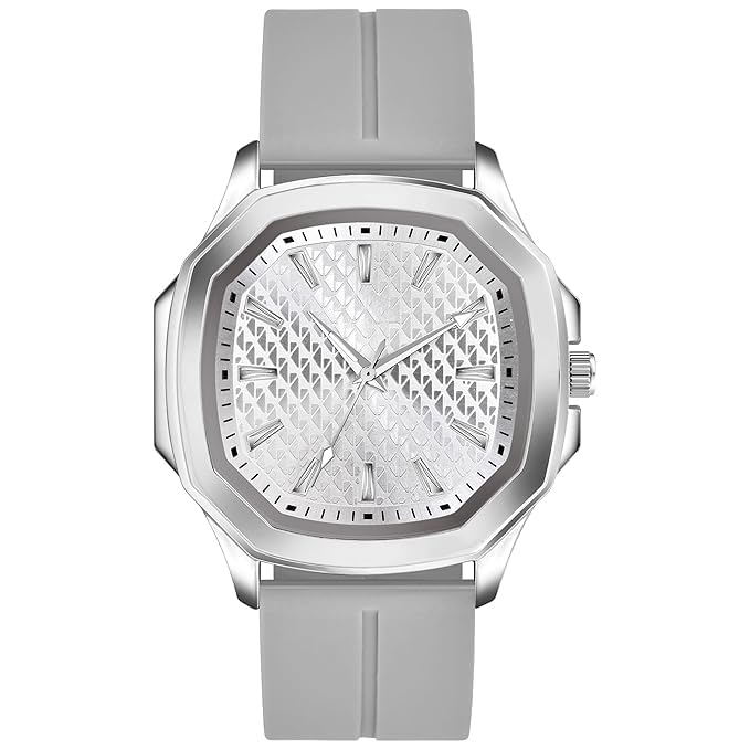 Image of styledose Minimalist dial Softest Adjustable Silicon Belt Quartz Analog Date Display Wrist Watch for Men