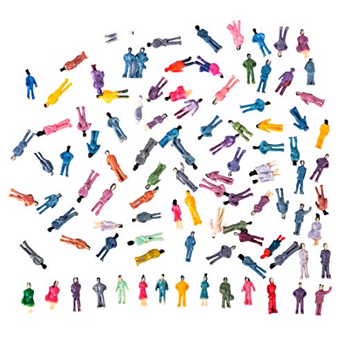 Preisvergleich Produktbild Spieland 100St. Minifiguren Eisenbahnzubehör Menschen Modellbau Figuren Spur für Modelleisenbahn und Fotogafieren, H0 1:150