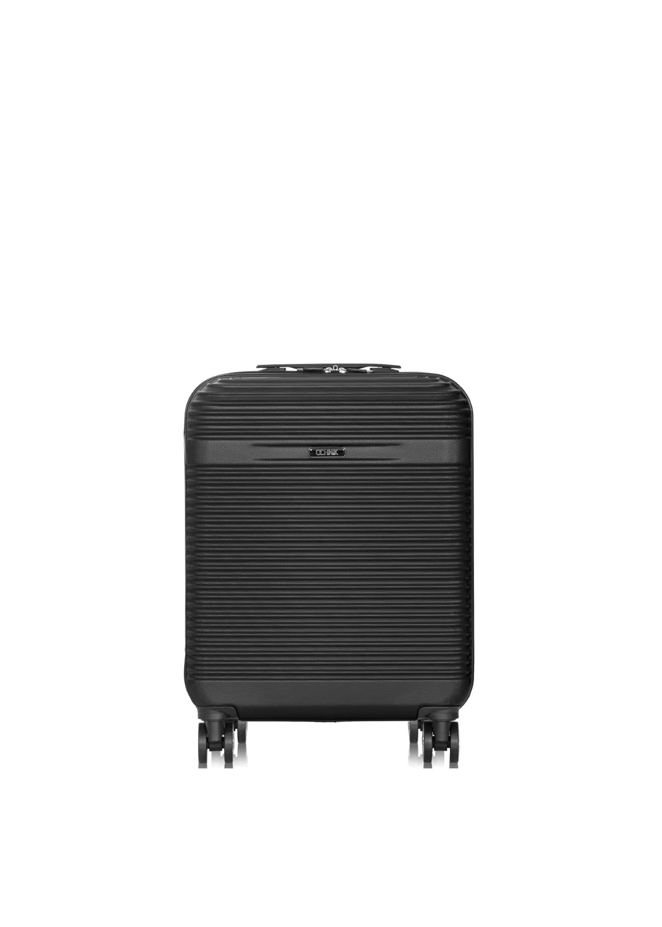 OCHNIK Handgepäck Koffer | Kabinenkoffer |Hartschalenkoffer | Kabinentrolley Hartschale | Reisekoffer | Material: ABS | Farbe: Schwarz | Maße: 55x40x20,5cm 33 Liter | 4 Rollen | Hohe Qualität