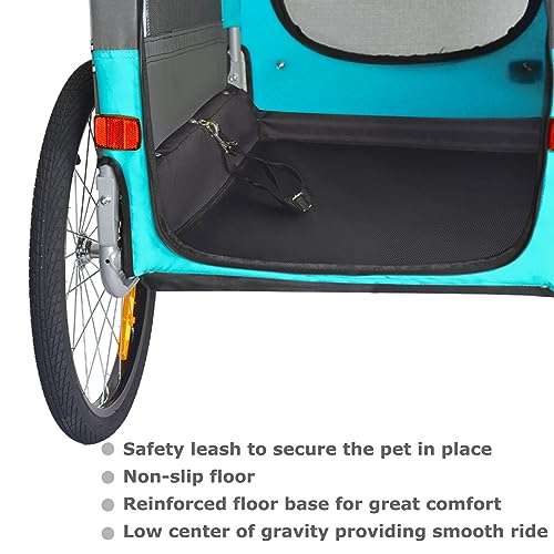Tiggo VS Pets Medium Hundeanhänger & Buggy 2in1 Fahrradanhänger Hundebuggy Jogger 80204 (BLAU)
