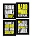 Success Motivational Inspirational Happiness Decorative Poster Print for Goals Hard Work Journey Quitting Brave Step 8 x 10 Inch Set of 4