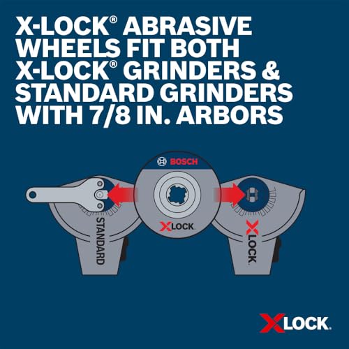 BOSCH GWX27LM450P3 4-1/2 In. X-LOCK® Metal Grinding Wheels - 3 Pack, 30 Grit, Type 27 - image 4