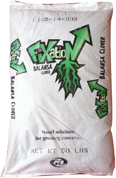 Fijación de semillas de trébol de balansa recubiertas e inoculadas (50 libras)