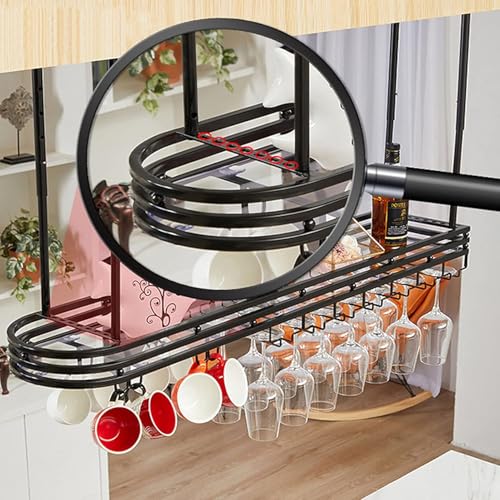 Soporte para botellas de vino colgante de hierro 80x25cm miniatura 4