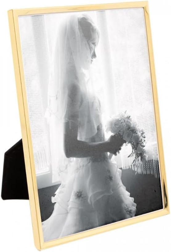 WOLFF - Porta-Retrato de Aço Inox Classic Dourado 13cm x 18cm
