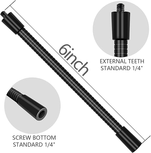 Miniatura 2 de Pixel Cuello de cisne de 6 pulgadas 14 "roscado macho hembra para cámara webmicrófonotrípode y luz de cámara de teléfono (cuello de cisne* 2 piezas)