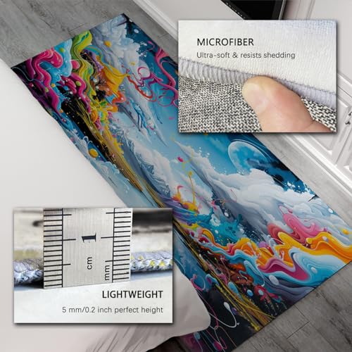 Tapis paysage icebergs lavable en machine pour une chambre propre et saine 120x160cm
