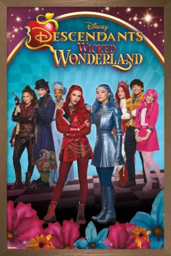 Trends International Disney Descendants: Wicked Wonderland (2026) - Group Wall Poster, 34L x 22.4W, Bronze Framed Version