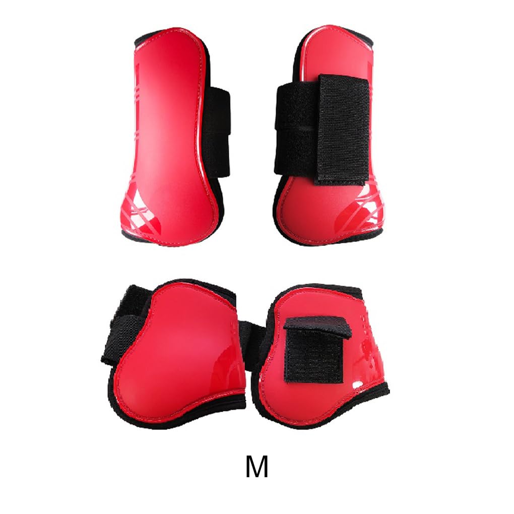 2 Pares de Suministros ecuestres, espinilleras para Caballos, Equipo de protección para Saltar con Cierre Nailon, muñequeras, Mallas Ajustadas, Azul, SG