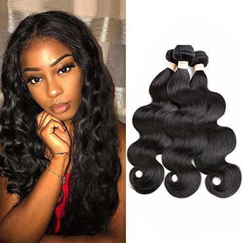 Beauhair Brazilian Human Hair Body Wave 3 Bundles 8A Human Hair 100% Unprocessed Virgin Hair Natural Color(10 12 14)