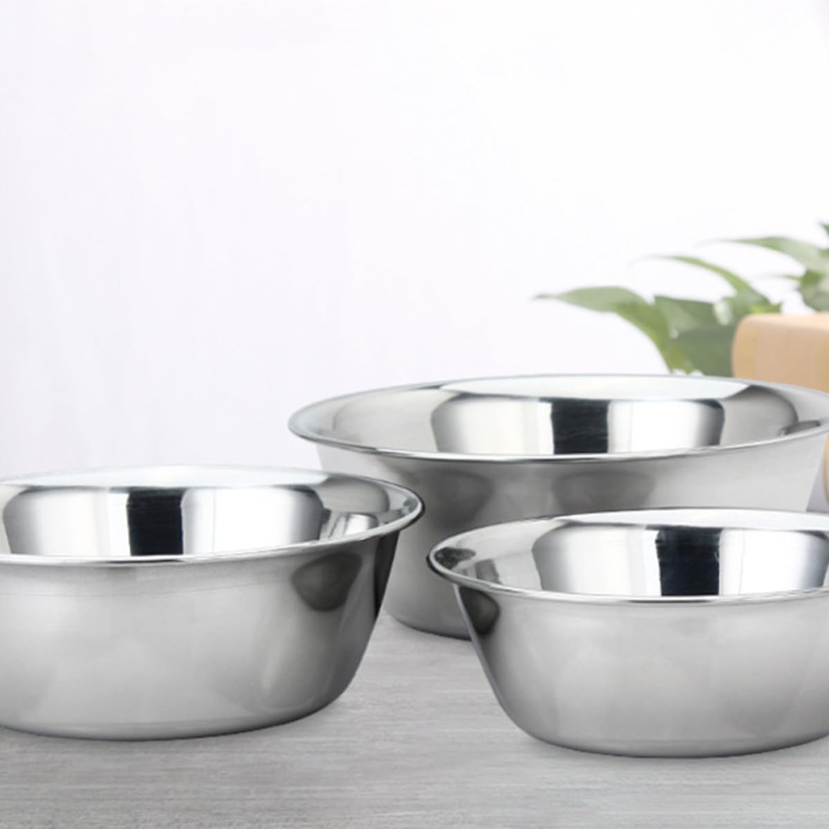 SOLUSTRE Stainless Steel Multipurpose Bowls Environmental Protection 3pcs Easy Cleaning for Medicine and Iodine Treatment Suitable for Salons and Labs