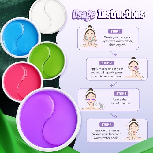 Image of NAZANO Under Eye Patches - 60 Pack Eye Masks | for Puffy Eyes, Dark Circles, Bags & Wrinkles with Collagen & Hyaluronic Acid - Eye Care Pads for Daily Skincare (Purple)