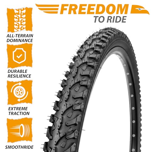 MOHEGIA 26x1.95 Mountain Tires Set with Tubes & Levers, 2 Pack - image 4