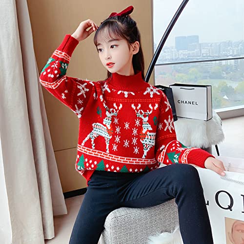 Phorecys Big and Little Girls Christmas Knitted Jumpers Kid Sweater Children Gifts Xmas Jumper3
