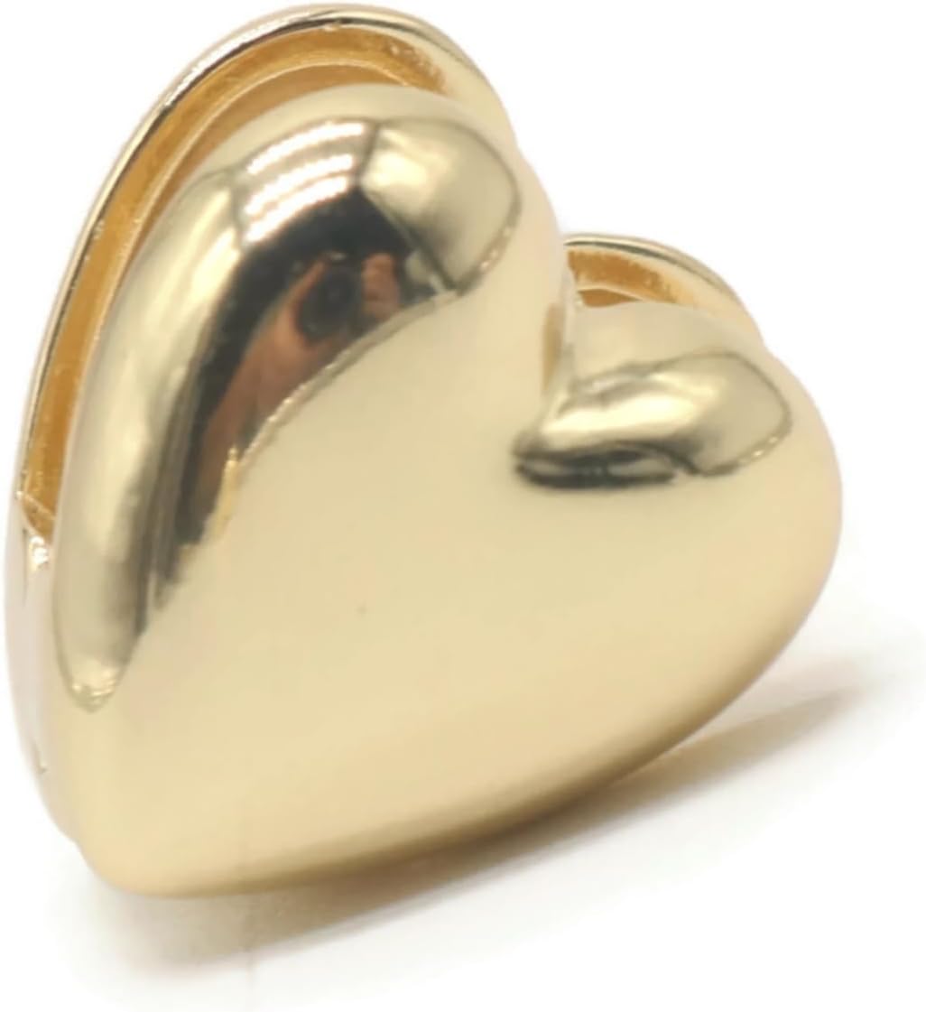 Gold Heart Huggie Earrings for Women - Cute Chunky Hoop Design, Romantic Valentine’s Day Jewelry Gift EAR009 - Image 5