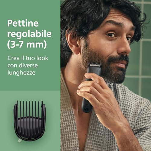Rifinitore Philips Multigroom serie 3000 tutto in uno 7 in 1 - Rifinitore per barba e capelli, Lame autoaffilanti delicate sulla pelle, 10 impostazioni di lunghezza, Modello MG3930/15 - Immagine 5