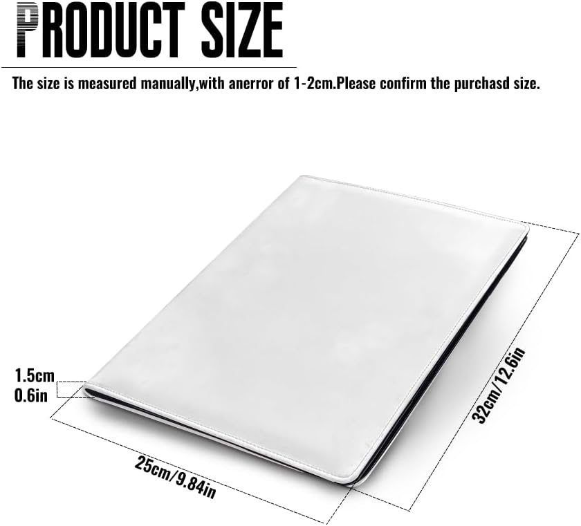 Koala Padfolio with Notepad Clipboard Folder Leather Portfolio A4 Writing Pad Holder for Legal Document Organizer for Women Resume Folio Binder