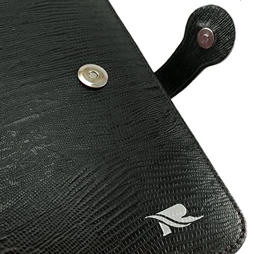 Agenda Diária Personalizada 2021 em Couro Lizard Preto