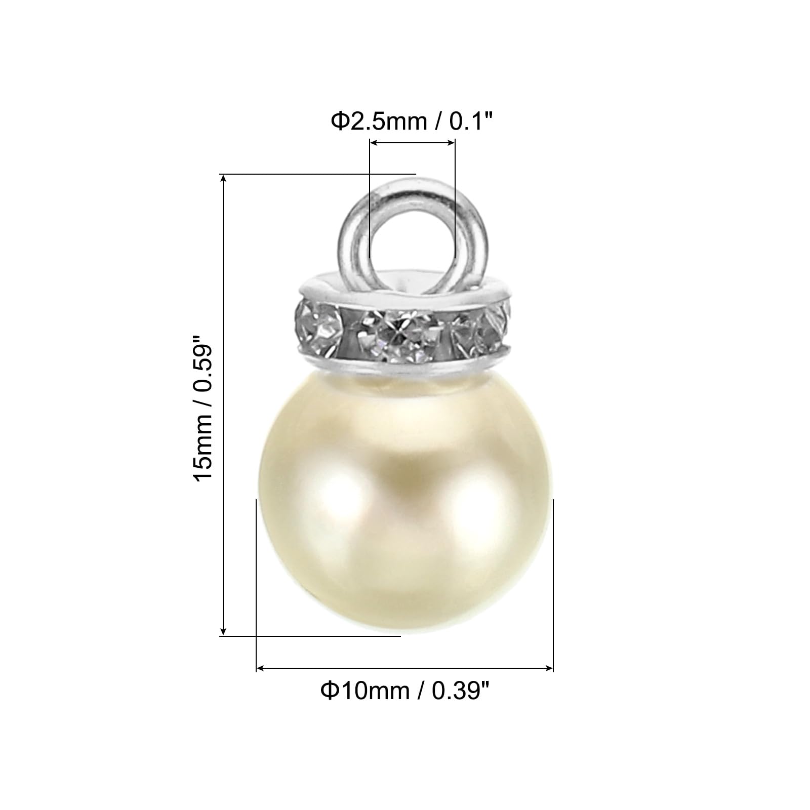 PATIKIL (14mm Pearl Charm - Image 2