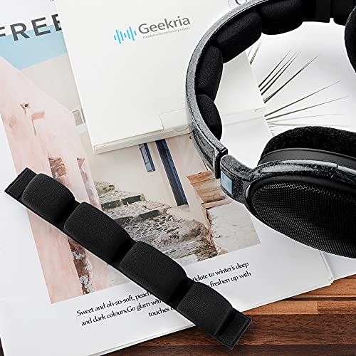 Geekria Almohadilla de banda para auriculares compatible con Sennheiser HD600, HD580, HD650, HD660S, reemplazo, almohadilla superior para reparación (Negro) miniatura 6