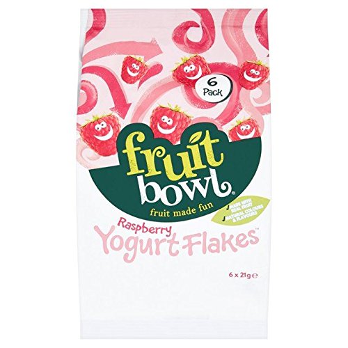 Fruit Bowl Yogurt Raspberry Fruit Flakes 6 x 21g (0.28lbs
