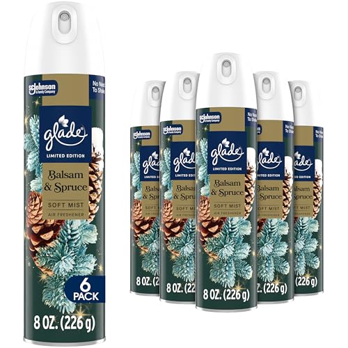 Glade Air Freshener Room Spray, Balsam & Spruce, Odor Fighting to Deliver Long Lasting Freshness, 8 Oz, 6 Count - image 1