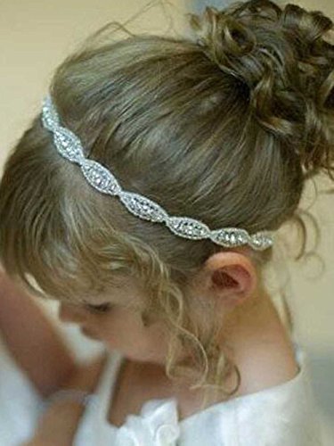Unicra Rhinestone Headband Flower Girl Headband Crystal Headband Bridal Headband Gatsby Headband Bling Headband Wedding Headband