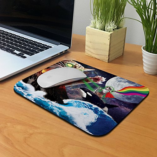 Non-Slip Rectangle Mousepad, Fincibo Whale Astronaut Cat Mouse Pad For Home, Office And Gaming Desk #TOP4